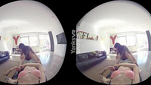 HD VR-video van twee amateur-babies die zich vingeren en klaarkomen