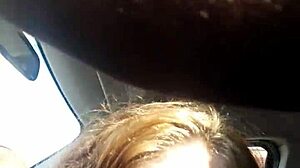 POV experience of a hot blowjob in a car