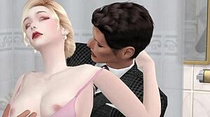 Romanttinen 3D-seksikohtaus pomoni ja vaimoni kanssa Sims 4:ssä